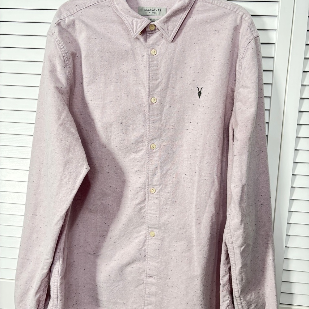 All Saints Pink Casual Button Down Shirt